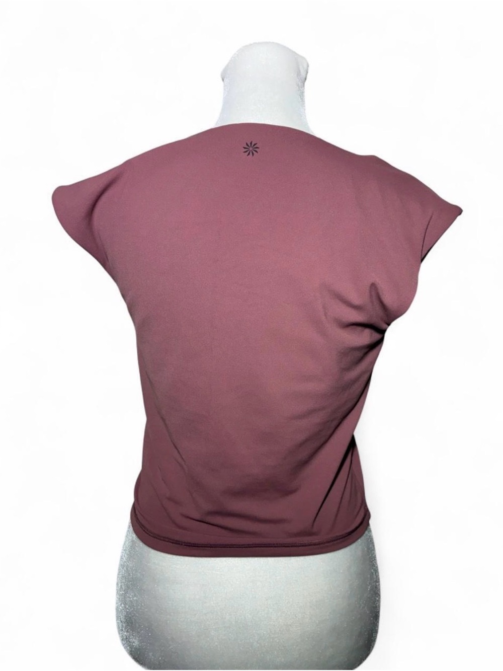 Athleta Vita Free Cropped Tee Transcend Plum Crop Top size Medium - Picture 3 of 7